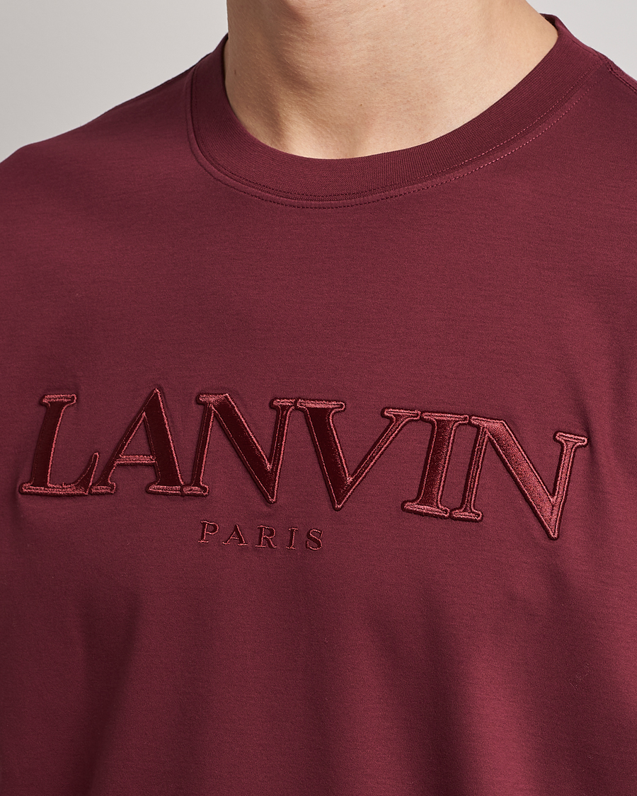 Mies | T-paidat | Lanvin | Embroidered Tonal Logo T-Shirt Burgundy
