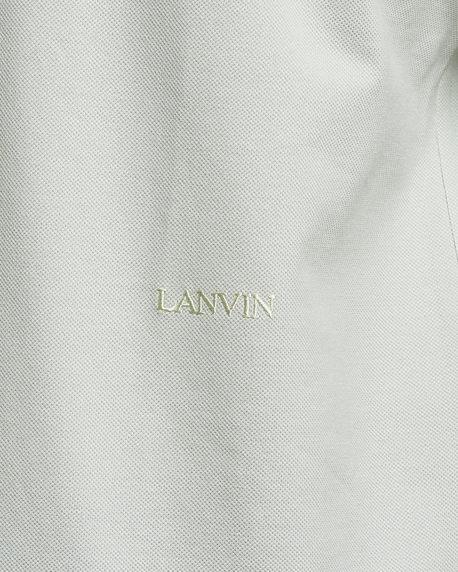 Mies | Pikeet | Lanvin | Embroidered Logo Polo Shirt Sage