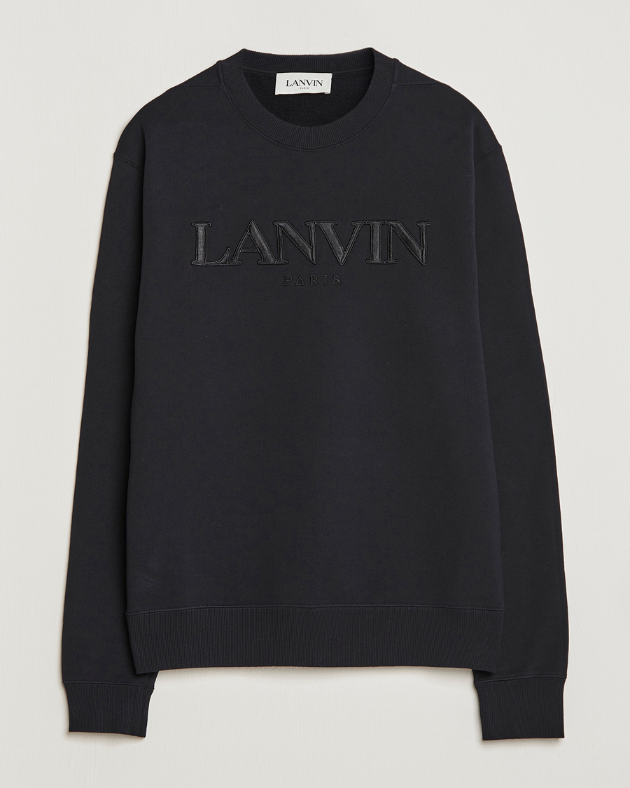 Mies | Puserot | Lanvin | Logo Embroidered Sweatshirt Black
