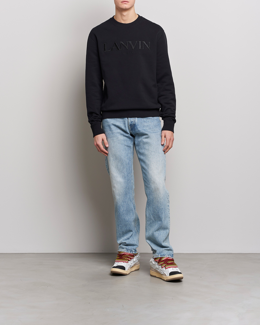 Mies | Puserot | Lanvin | Logo Embroidered Sweatshirt Black