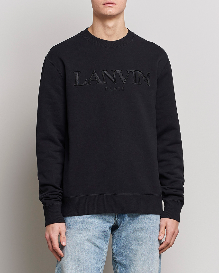 Mies |  | Lanvin | Logo Embroidered Sweatshirt Black