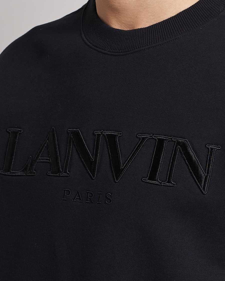 Mies | Puserot | Lanvin | Logo Embroidered Sweatshirt Black