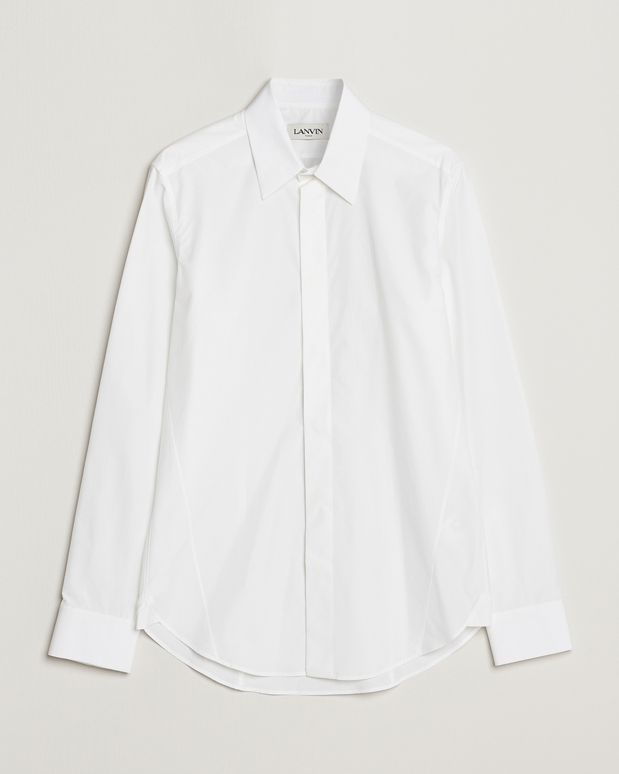 Mies | Kauluspaidat | Lanvin | Slim Fit Poplin Shirt White