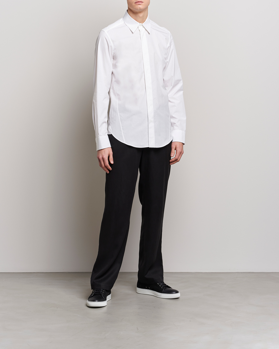 Mies | Kauluspaidat | Lanvin | Slim Fit Poplin Shirt White
