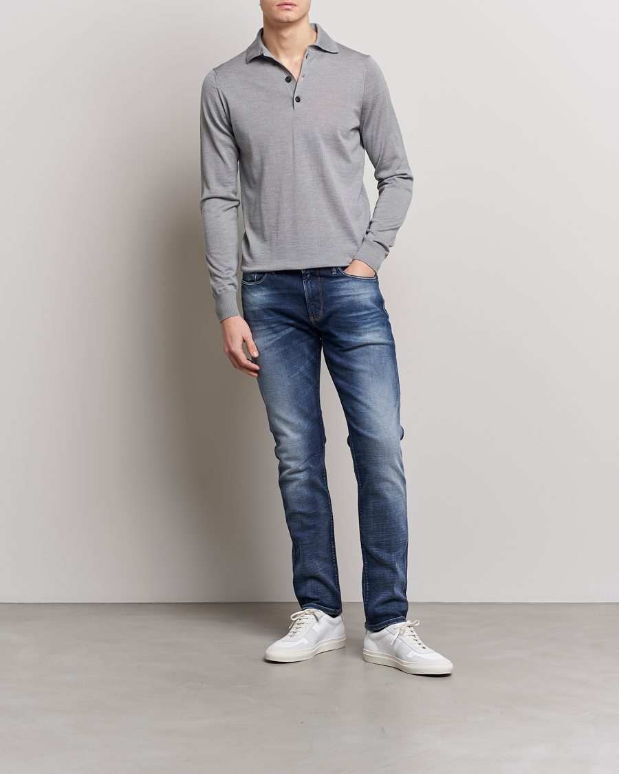 Mies | Puserot | Emporio Armani | Knitted Merino Pique Grey