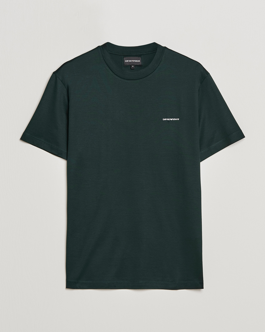 Mies | T-paidat | Emporio Armani | Tencel T-Shirt Green