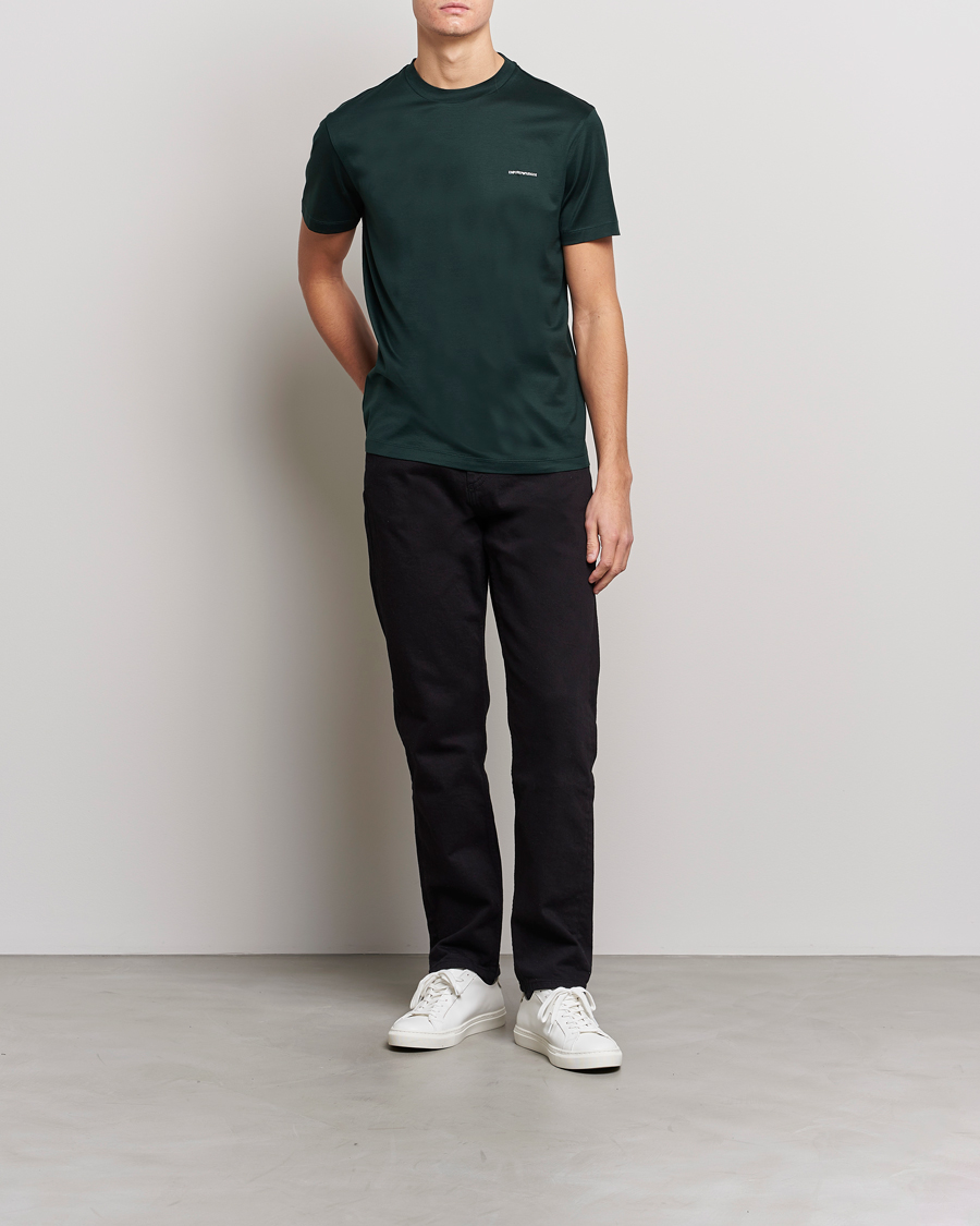 Mies | T-paidat | Emporio Armani | Tencel T-Shirt Green