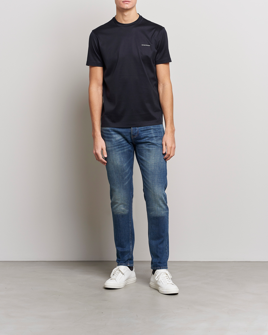 Mies | T-paidat | Emporio Armani | Tencel T-Shirt Navy