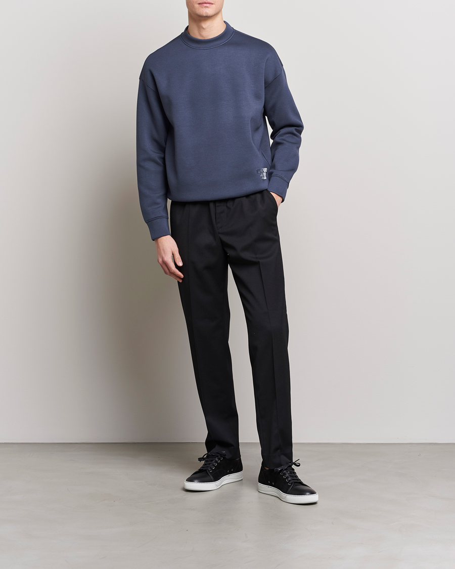 Mies | Puserot | Emporio Armani | Modal Sweat Crew Neck Blue Grey
