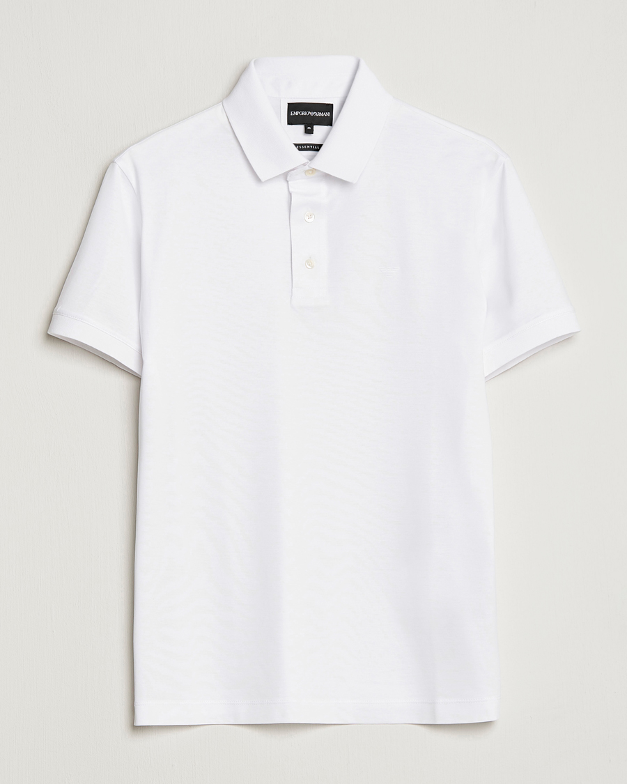 Mies | Pikeet | Emporio Armani | Cotton Tencel Polo White