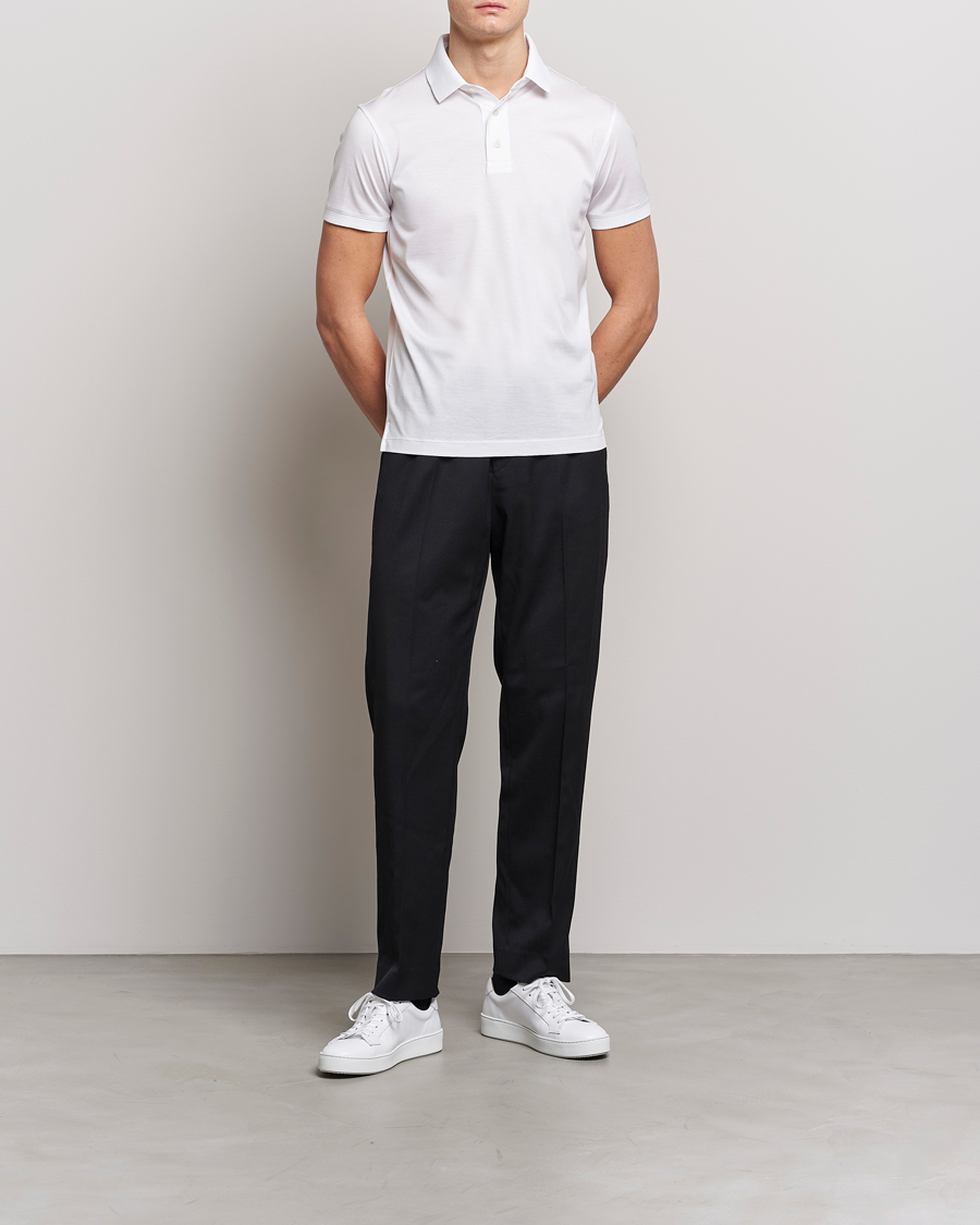 Mies | Pikeet | Emporio Armani | Cotton Tencel Polo White
