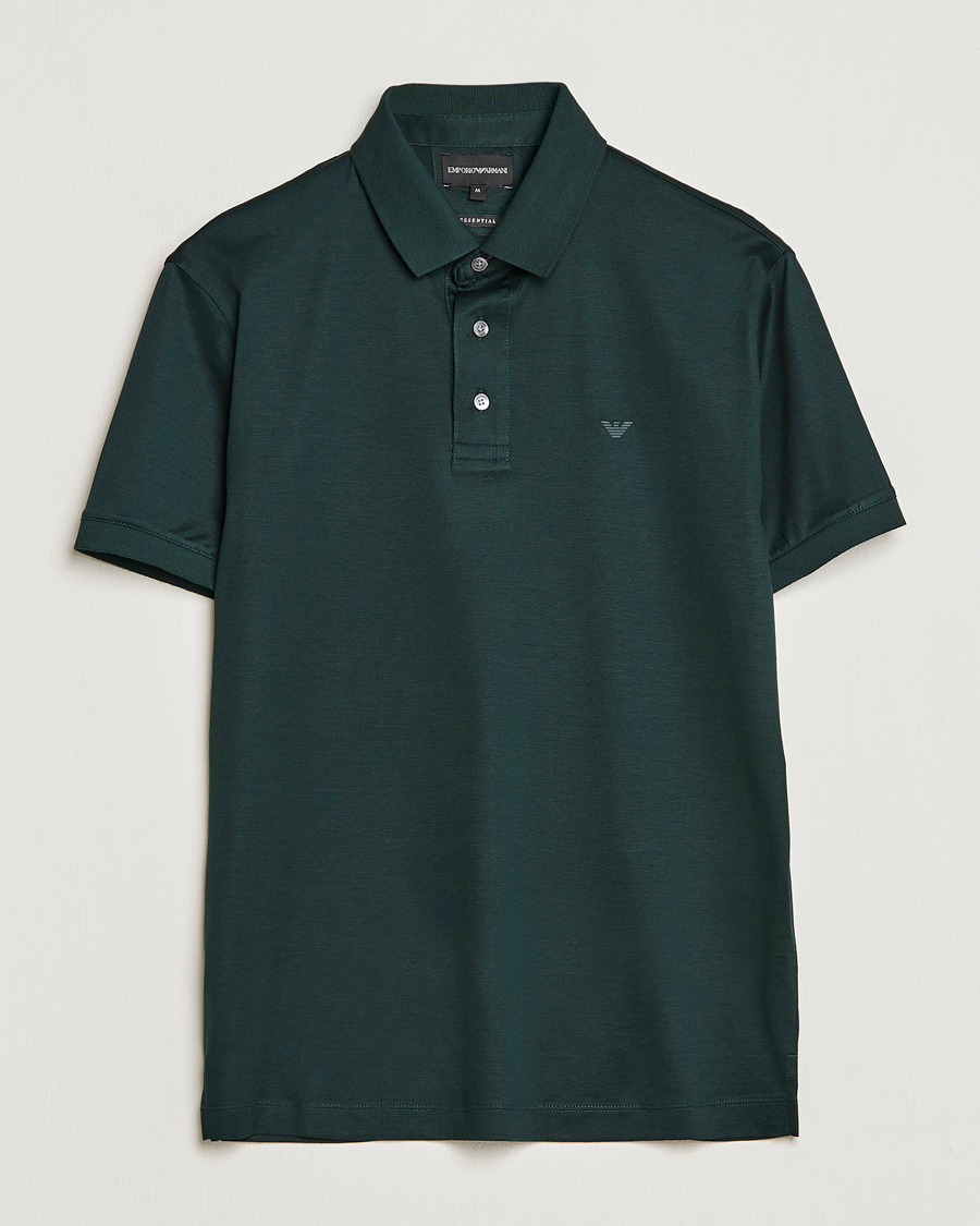 Mies | Pikeet | Emporio Armani | Cotton Tencel Polo Green