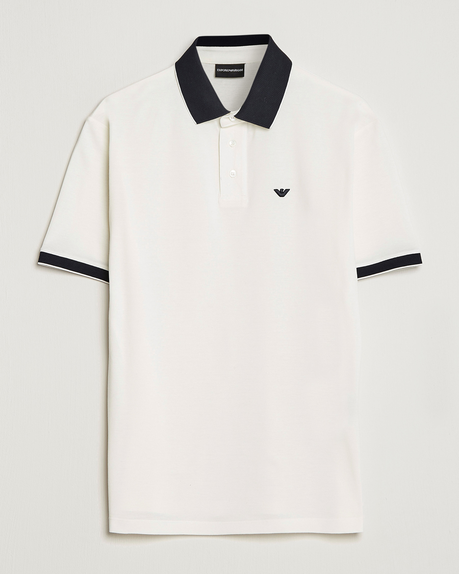 Mies | Pikeet | Emporio Armani | Contrast Polo White