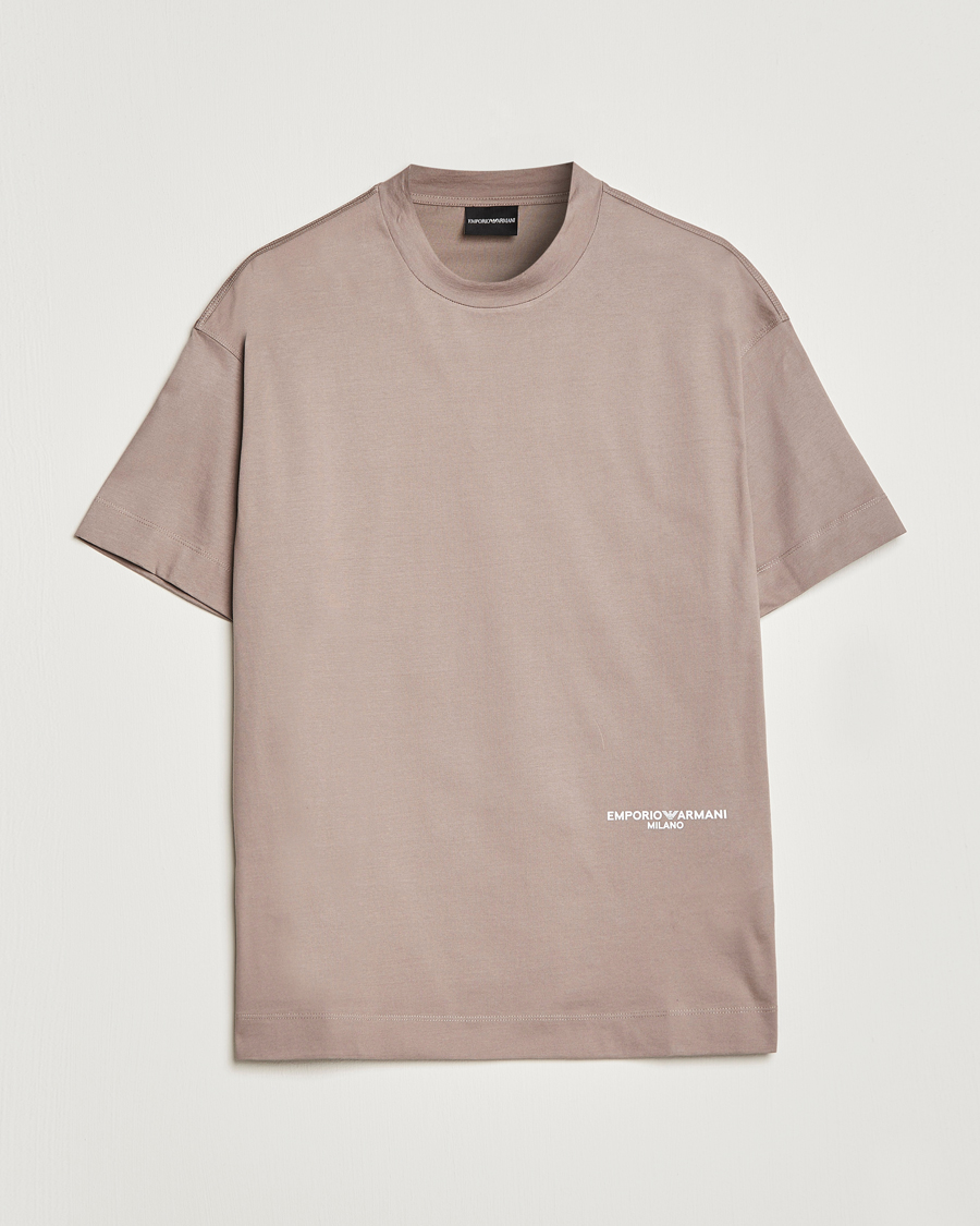 Mies | T-paidat | Emporio Armani | Cotton T-Shirt Beige