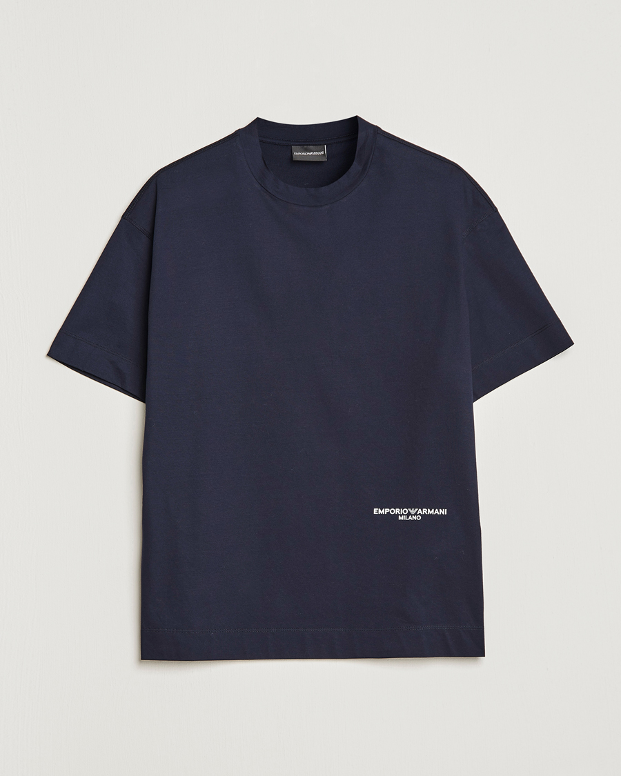 Mies | T-paidat | Emporio Armani | Cotton T-Shirt Navy