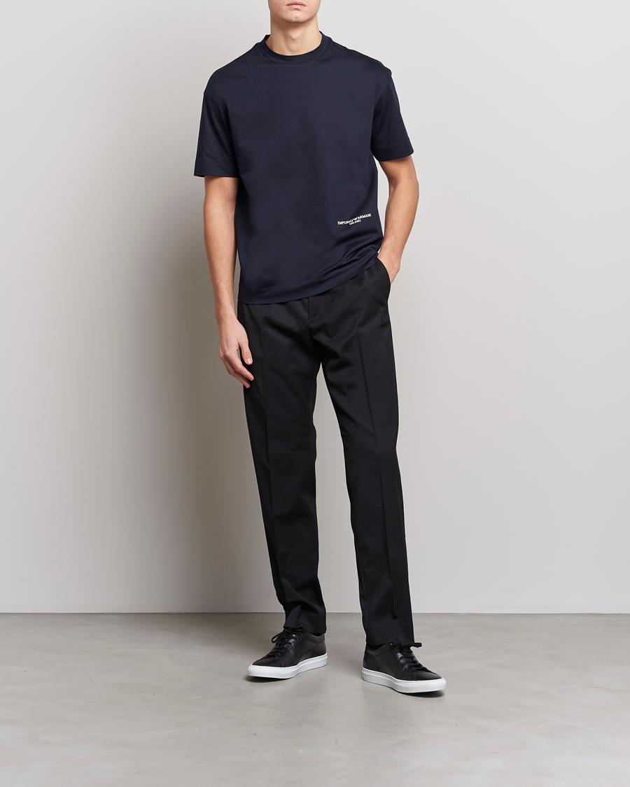 Mies | T-paidat | Emporio Armani | Cotton T-Shirt Navy