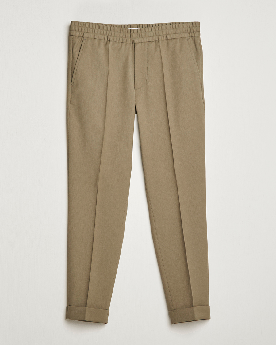 Mies | Housut | Filippa K | Terry Cropped Trousers Khaki