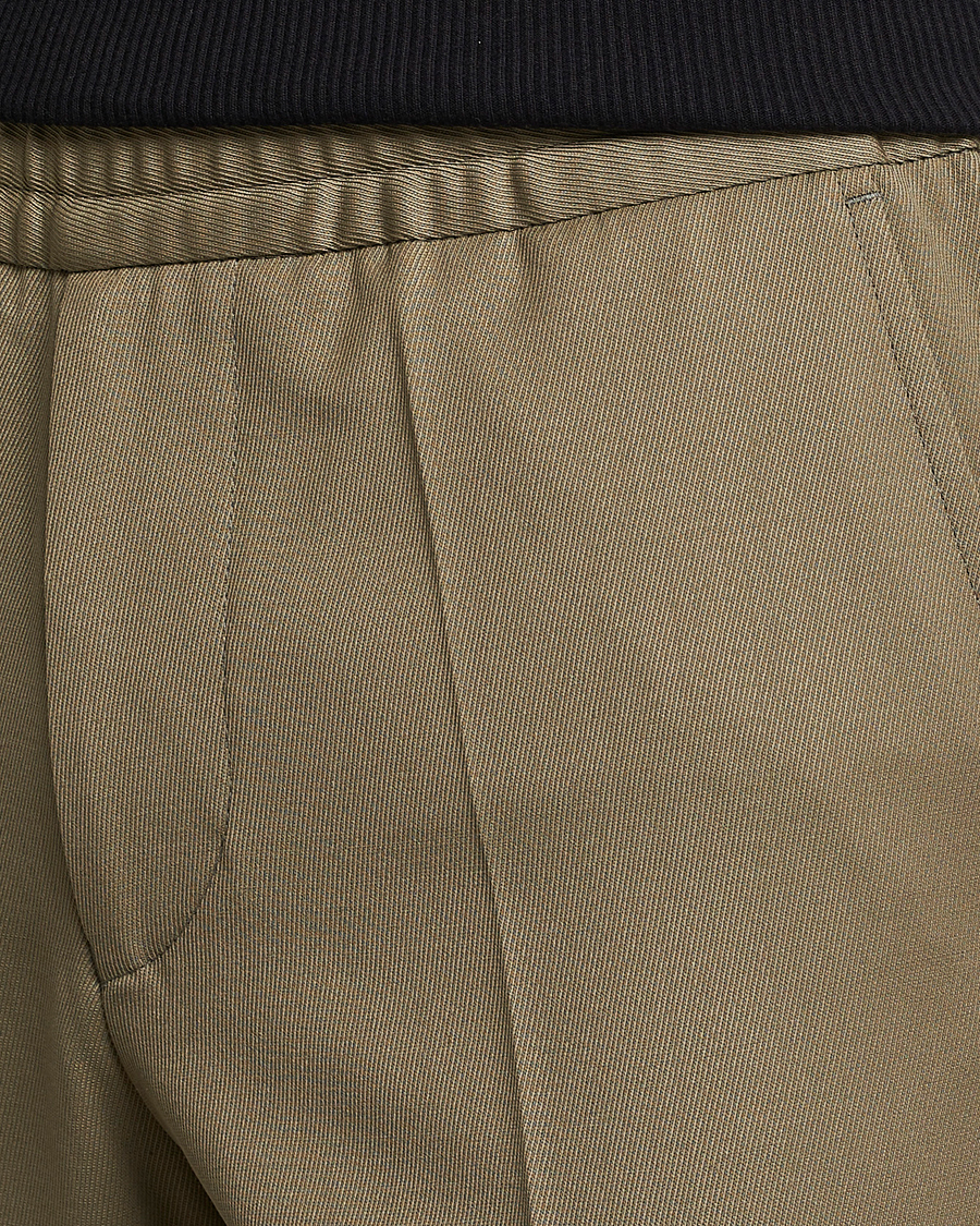 Mies | Housut | Filippa K | Terry Cropped Trousers Khaki