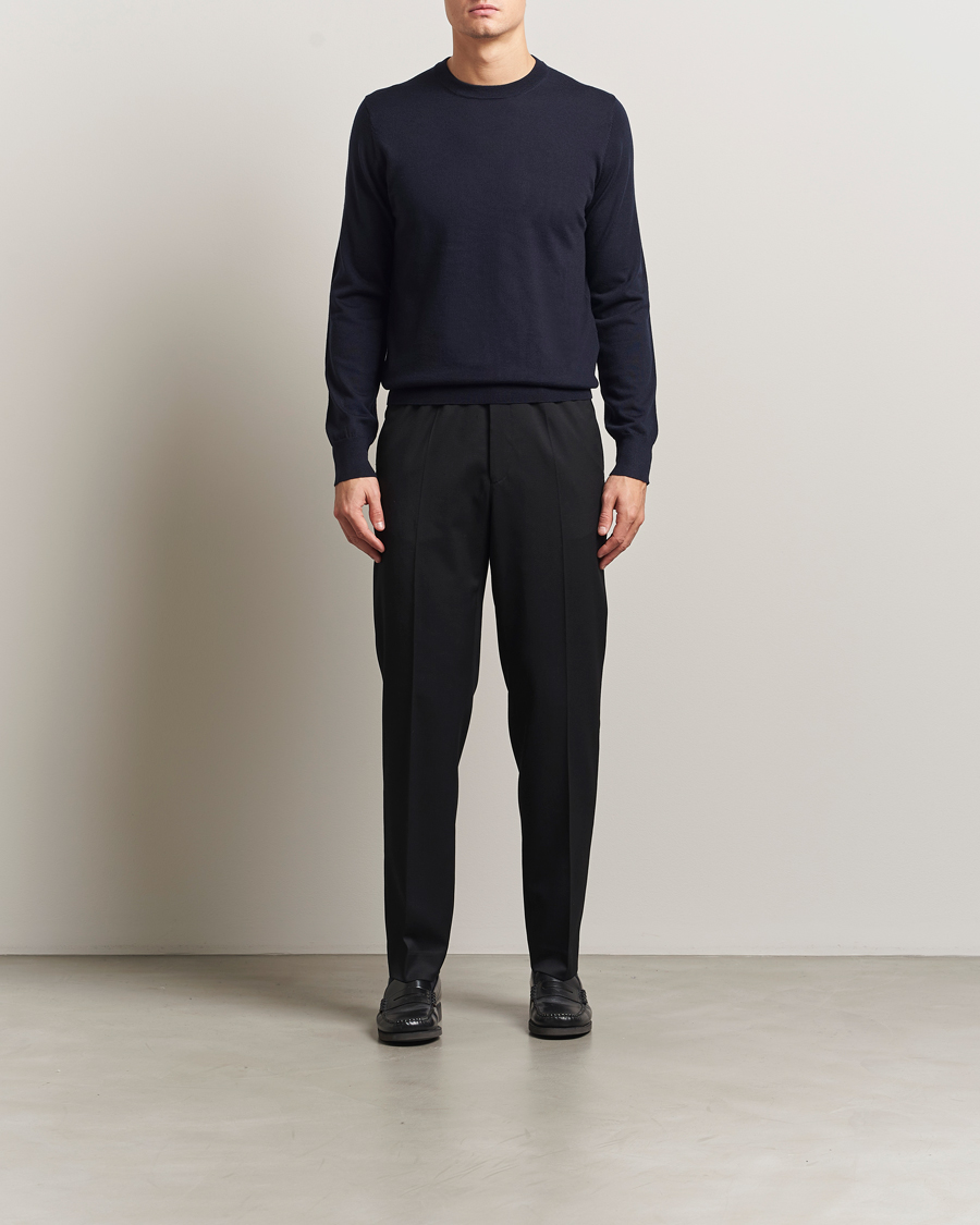 Mies | Housut | Filippa K | Theo Relaxed Wool Trousers Black