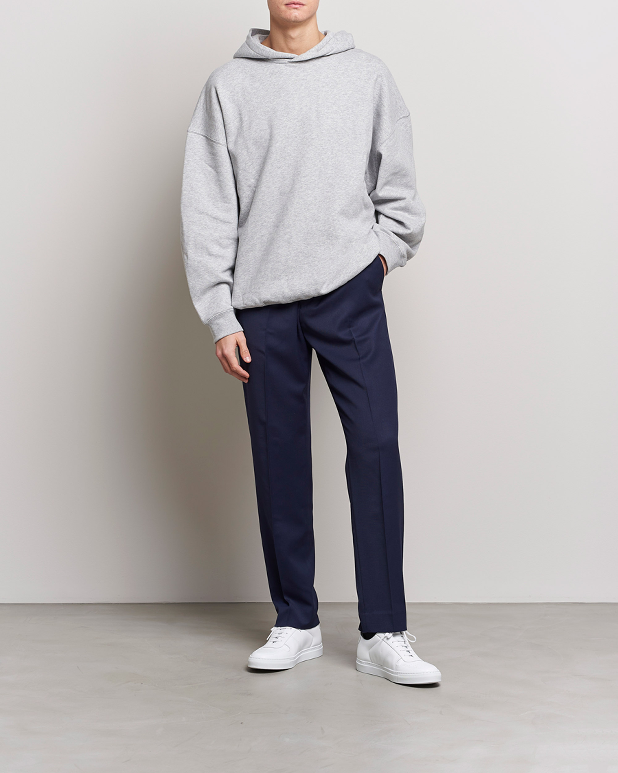 Mies | Housut | Filippa K | Relaxed Terry Wool Trousers French Navy