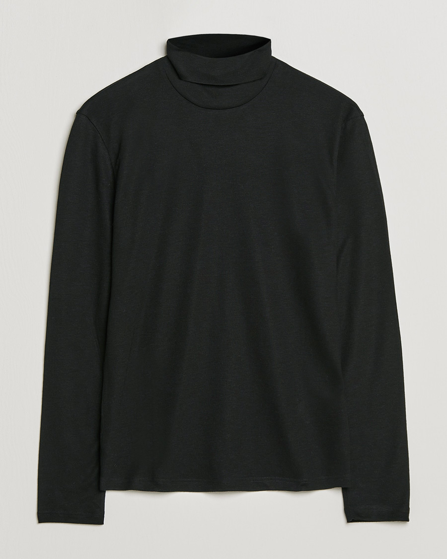 Mies | Puserot | Filippa K | Jersey Lyocell Turtleneck Black