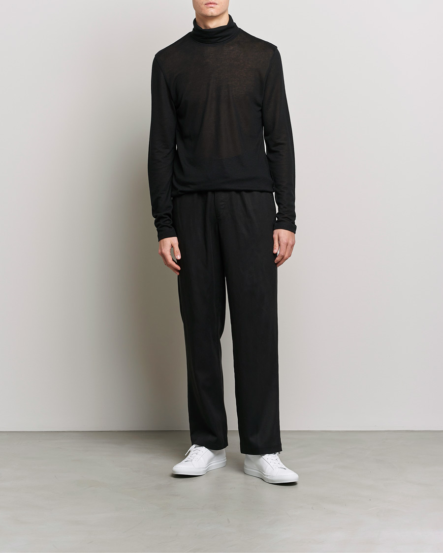 Mies | Puserot | Filippa K | Jersey Lyocell Turtleneck Black