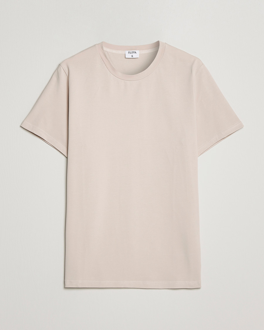 Mies | T-paidat | Filippa K | Stretch Cotton Tee Sand