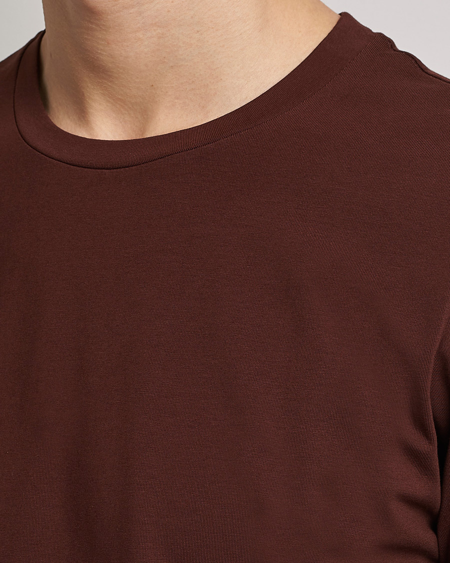 Mies | T-paidat | Filippa K | Stretch Cotton Tee Brown