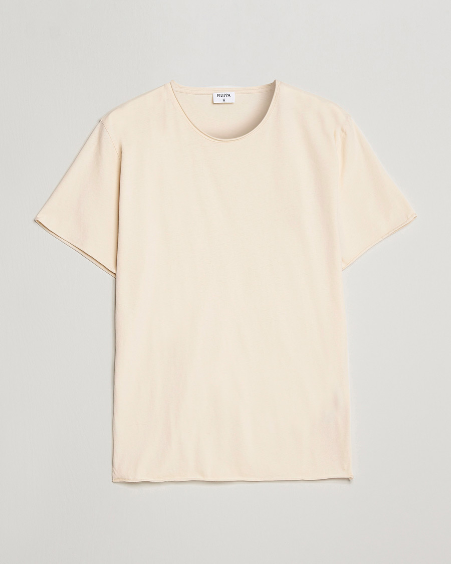 Mies | T-paidat | Filippa K | Roll Neck Tee Vanilla