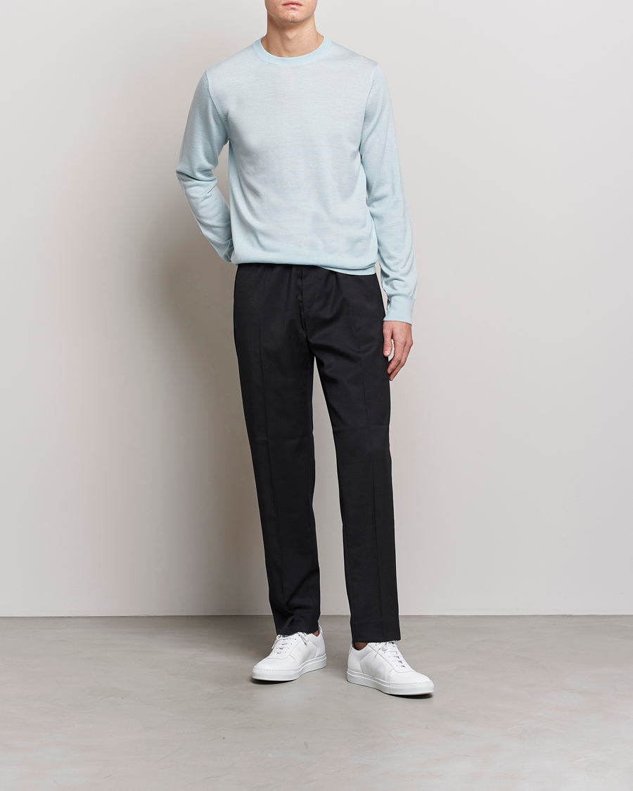 Mies | Puserot | Filippa K | Merino Sweater Aqua