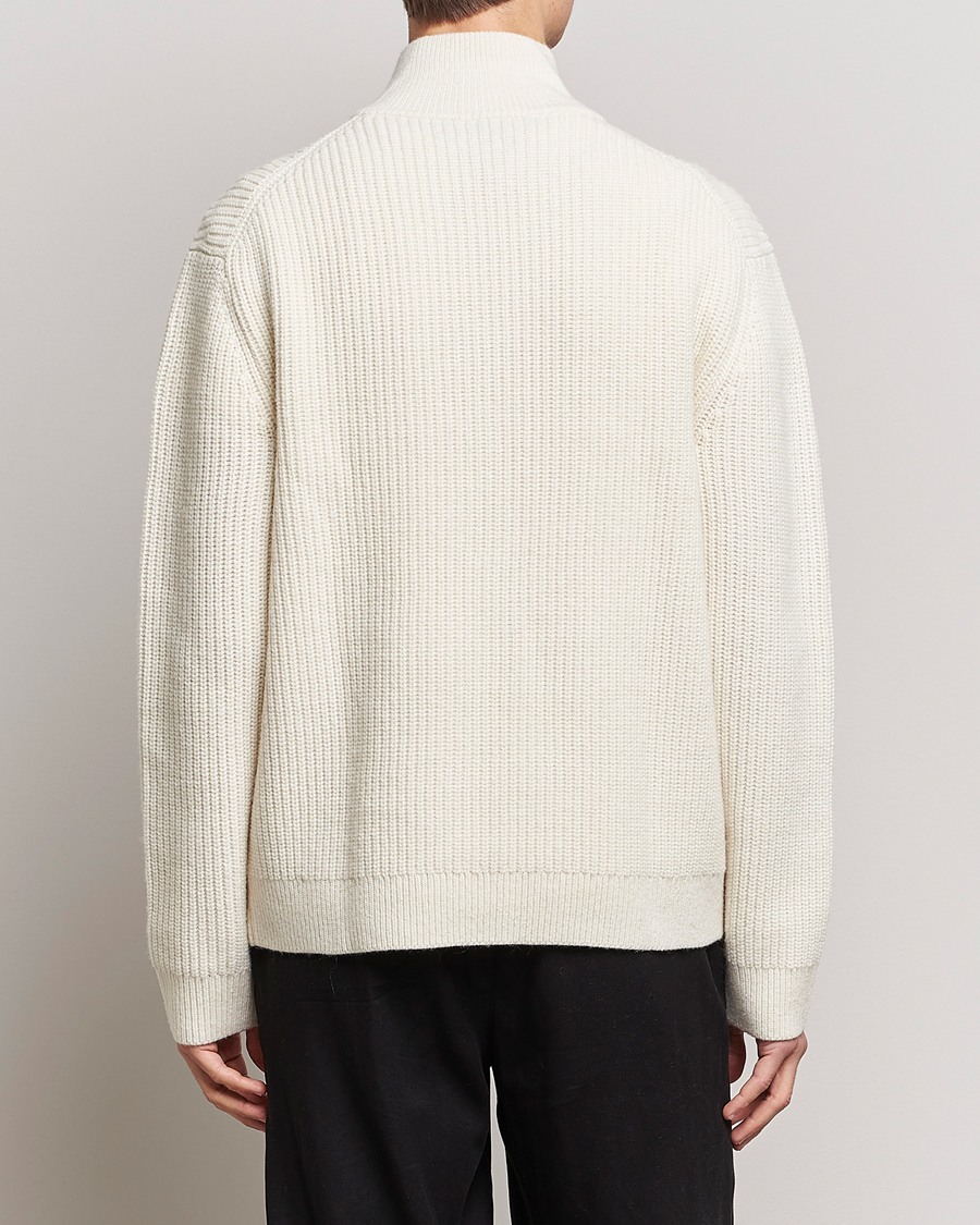 Mies | Puserot | Filippa K | Half Zip Sweater Off White