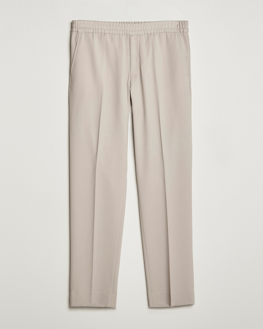 Mies | Housut | Filippa K | Relaxed Terry Wool Trousers Grey Beige