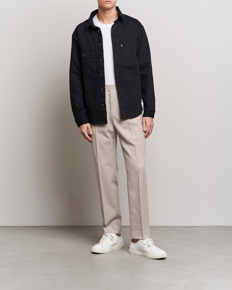 Mies | Housut | Filippa K | Relaxed Terry Wool Trousers Grey Beige