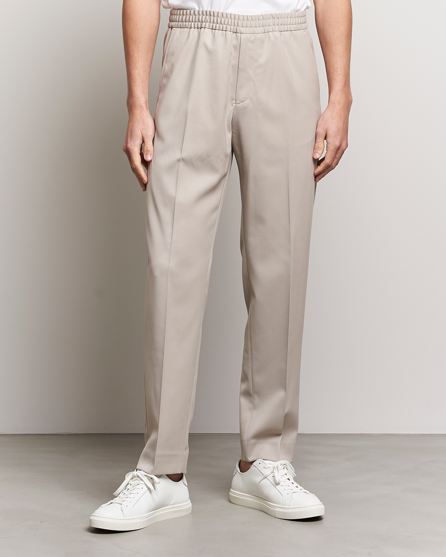Mies |  | Filippa K | Relaxed Wool Drawstring Trousers Grey Beige