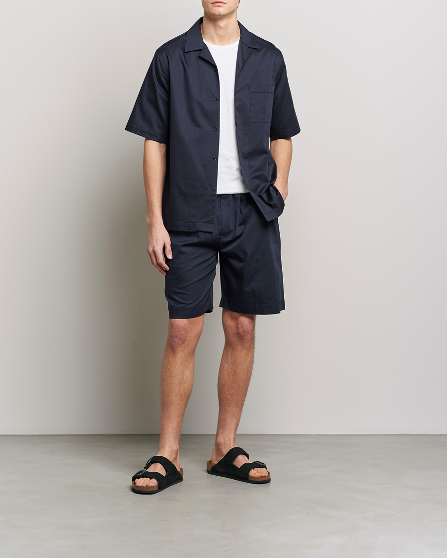 Mies | Kauluspaidat | Filippa K | Lounge Short Sleeve Shirt Night Blue
