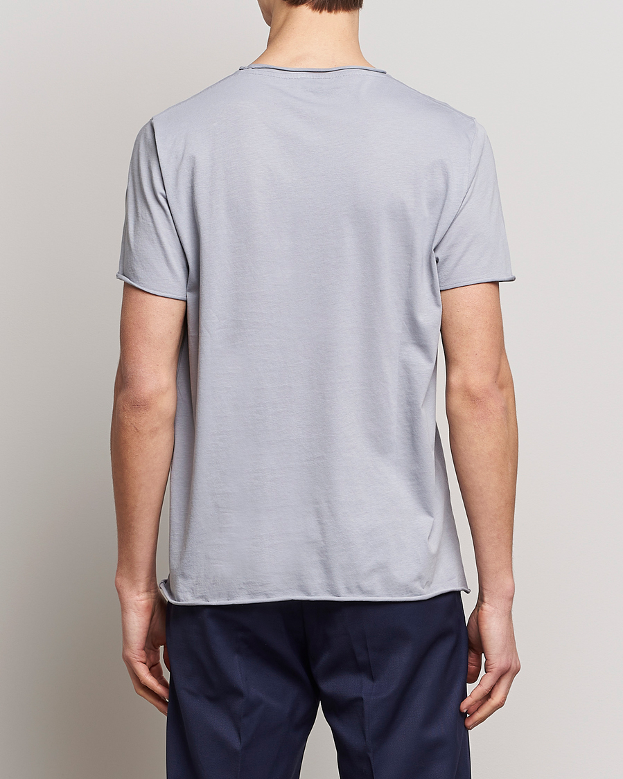 Mies | T-paidat | Filippa K | Roll Neck Crew Neck Tee Fog Blue