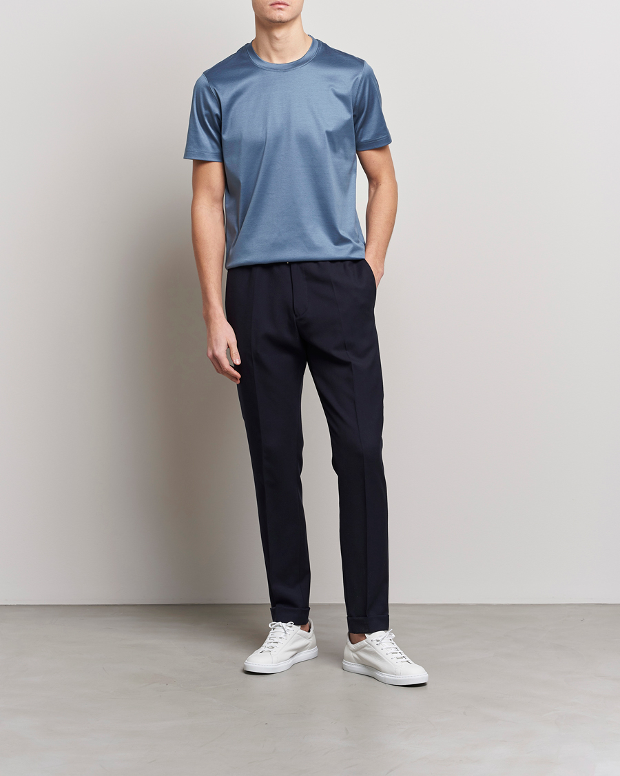 Mies | T-paidat | Eton | Filo Di Scozia T-Shirt Gray