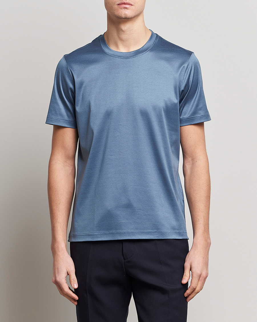 Mies | Eton | Eton | Filo Di Scozia T-Shirt Gray