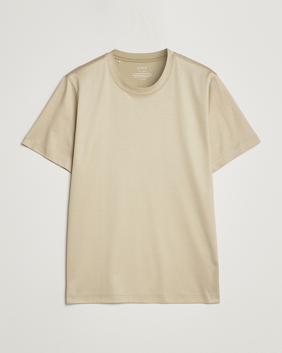 Mies | T-paidat | Eton | Filo Di Scozia T-Shirt Light Brown