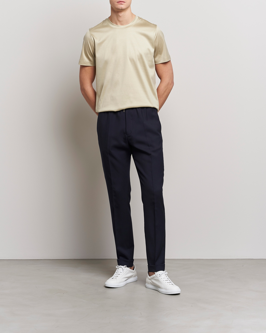 Mies | T-paidat | Eton | Filo Di Scozia T-Shirt Light Brown