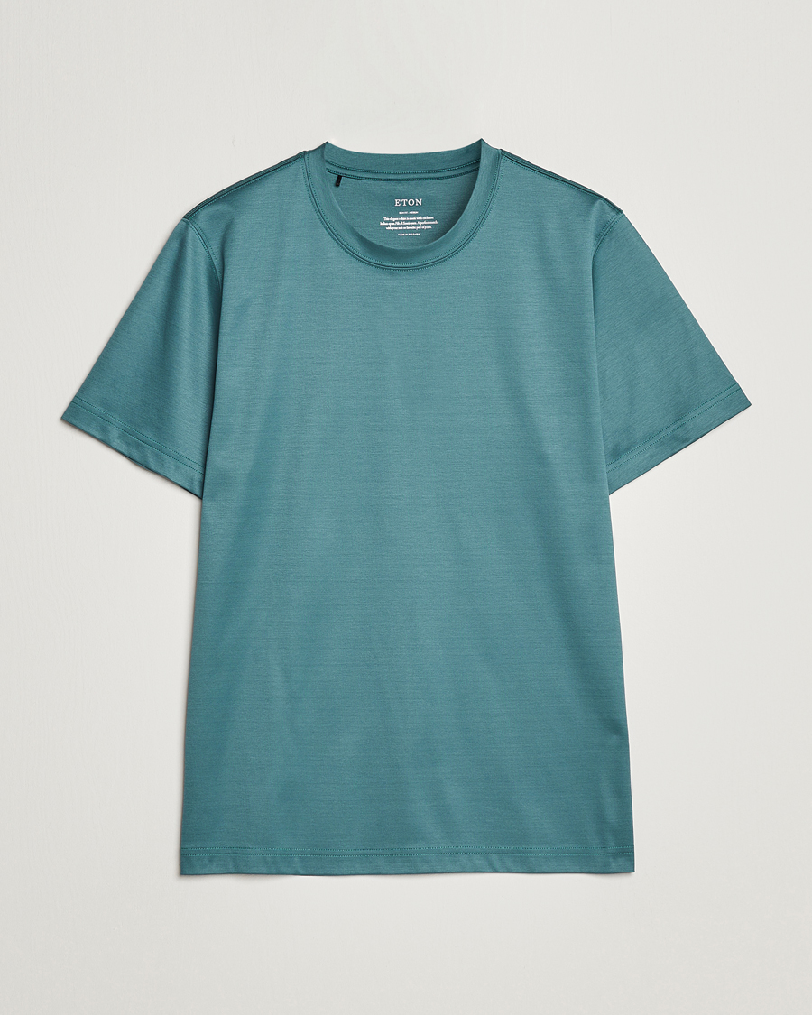 Mies | T-paidat | Eton | Filo Di Scozia T-Shirt Green
