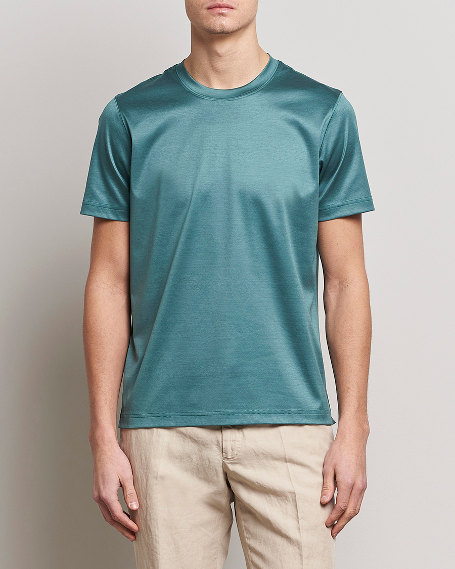 Mies | T-paidat | Eton | Filo Di Scozia T-Shirt Green