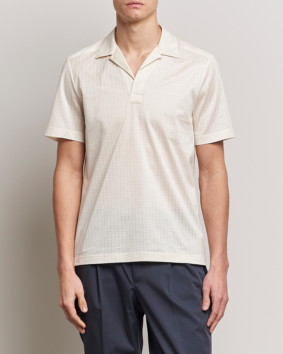 Mies |  | Eton | Filo Di Scozia Open Collor Shirt White