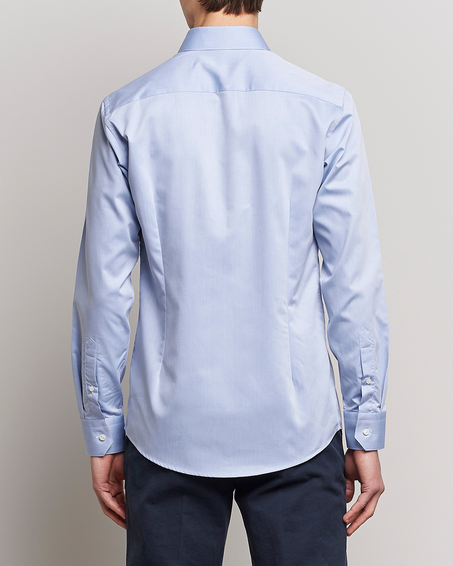 Mies | Kauluspaidat | Eton | Fine Pique Shirt Light blue