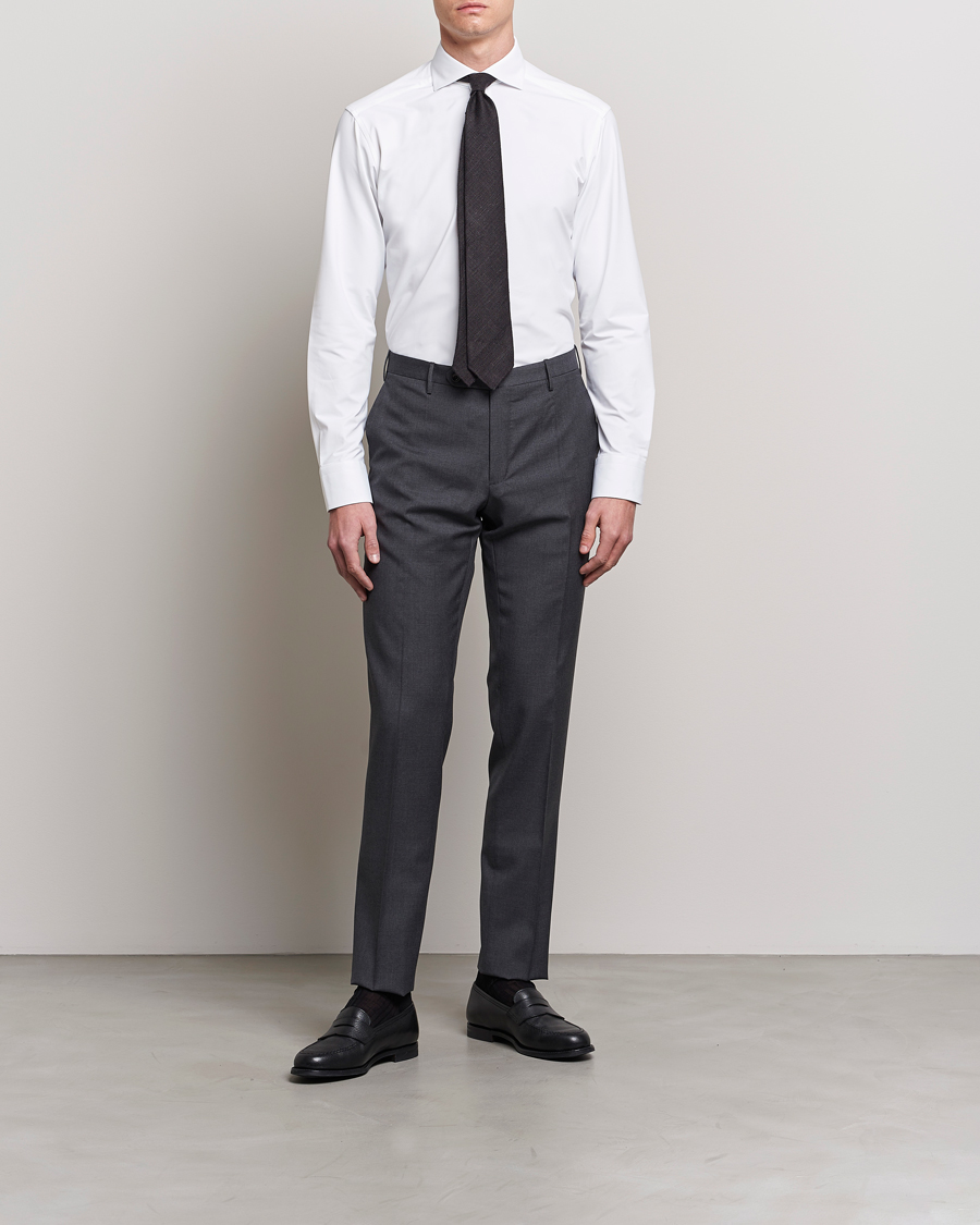Mies | Kauluspaidat | Eton | Slim Fit Four Way Stretch Shirt White