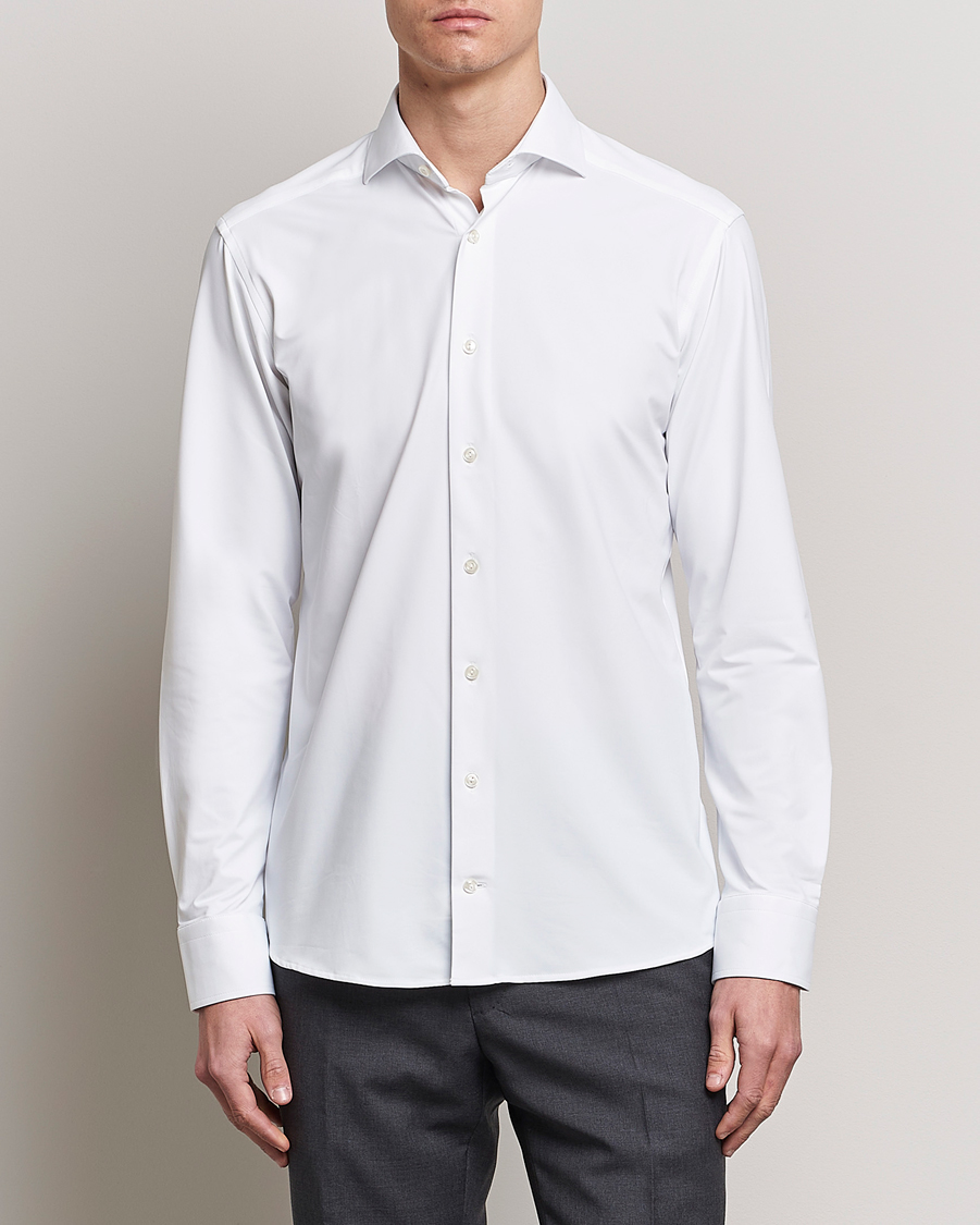 Mies | Kauluspaidat | Eton | Slim Fit Four Way Stretch Shirt White