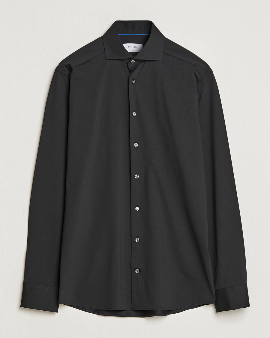 Mies | Kauluspaidat | Eton | Slim Fit Four Way Stretch Shirt Black
