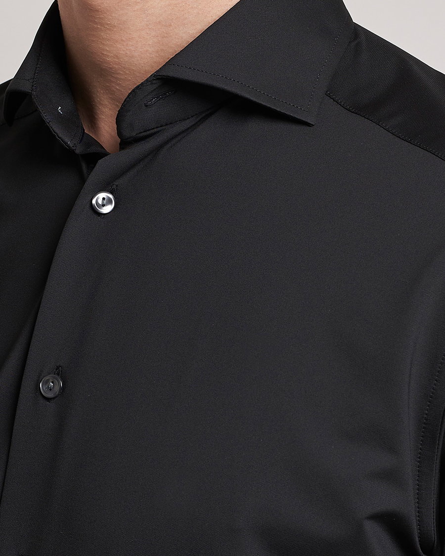 Mies | Kauluspaidat | Eton | Slim Fit Four Way Stretch Shirt Black