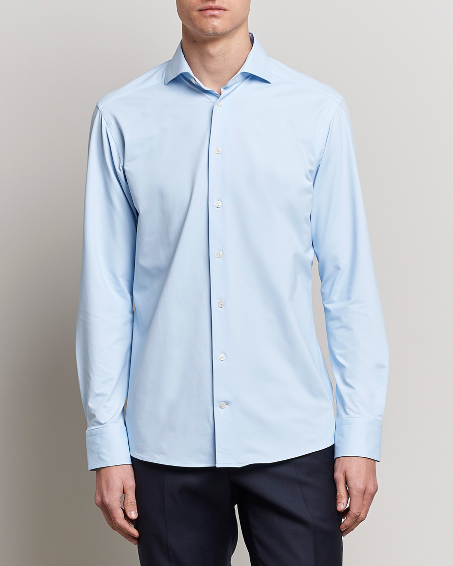 Mies | Kauluspaidat | Eton | Slim Fit Four Way Stretch Shirt Light Blue