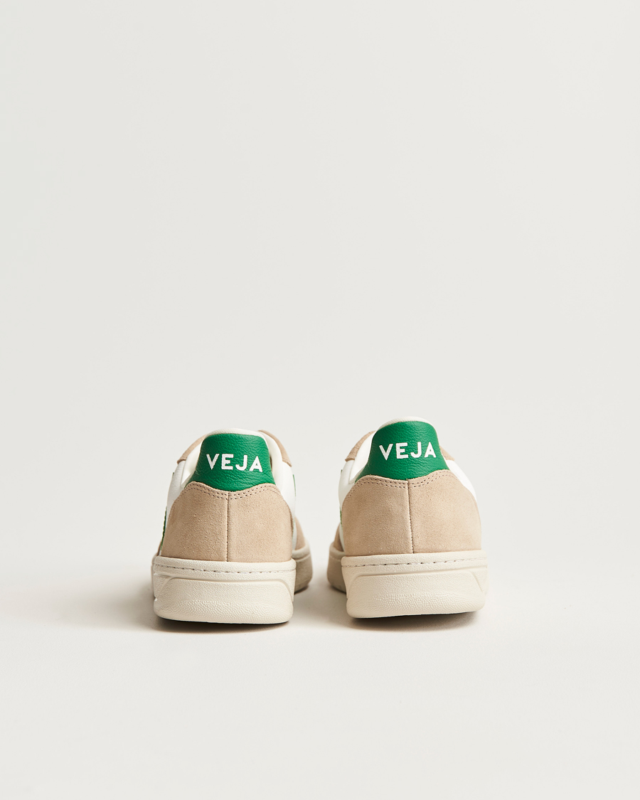 Mies | Veja V-10 Chromefree Leather Extra White/Emeraude Green | Veja | V-10 Chromefree Leather Extra White/Emeraude Green